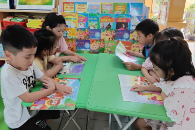 Ngày sách và văn hóa đọc Việt Nam” là hoạt động có ý nghĩa tại Trường Mầm non Mỹ Thuận