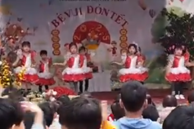 Một số hoạt động vui đón tết nguyên đán của các bé trường mầm non Mỹ Thuận