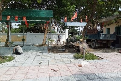 Trường mầm non Mỹ Thuận chuẩn bị các điều kiện cho năm học mới 2023 – 2024